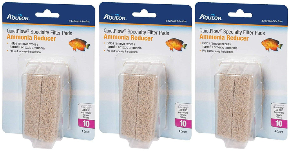 Aqueon Quiet Flow 10 ammonia reducing filter pad cleans tank water and reduces ammonia