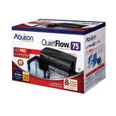 Aqueon QuietFlow 75 LED PRO filter front view with quiet, efficient filtration.