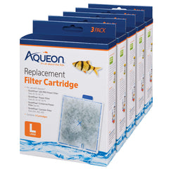 Aqueon replacement filter cartridge large 15-pack demonstrates thorough filtration for clear water