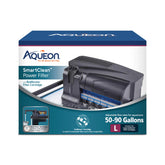 Aqueon SmartClean filter nozzle tilt demonstrates mess-free water changes.