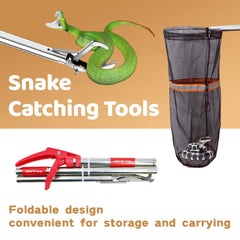 AQWXC snake grabber wide serrated jaws provide gentle yet secure grip