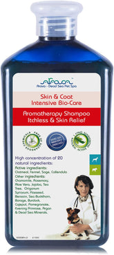 Arava Natural Medicated Dog Shampoo bottle – mineral-rich formula for healthier coat