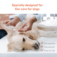 ARCA PET dog ear cleaner swabs with long heads reach deep into dog ears