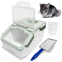 Arfubye large chinchilla sand bath container—spacious interior ideal for relaxed grooming.