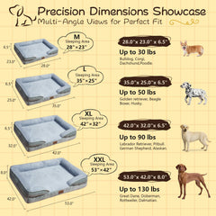ARHAT orthopedic dog bed non-slip bottom demonstrating stability on smooth floors