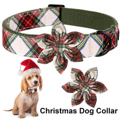 Aring pet Christmas dog collar detachable flower detail adds photo-ready charm.