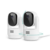 Arlo Essential indoor pan-tilt camera 360° view for complete room coverage and peace of mind.