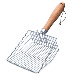 ARMLULU cat litter scoop metal sieve with hook for easy scooping