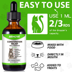 ARMOYA tincture dropper in action providing quick, gentle relief for cats.
