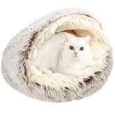 Arquiel Calming Cat Bed with hooded shell offering secure retreat and deeper sleep.