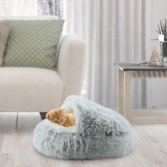 Arquiel calming cat bed non-slip bottom keeps bed stable on floors