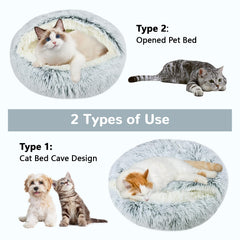Arquiel calming cat bed plush material provides soft warmth and support