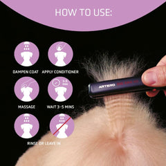 Artero Protein Vital conditioner packaging shot suggests salon-ready shine and easy brushing