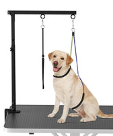 Artibear dog grooming arm clamp enhances table stability during nail trims.