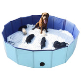 Artilife whelping box, 63-inch-diameter blue pool for safe whelping.