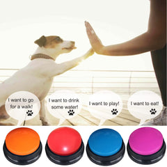 Artist Unknown dog training with buttons to improve communication.