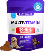 Artullano 20-in-1 dog multivitamin packaging with label and dosage guidance