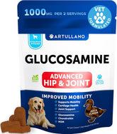 Artullano glucosamine dog hip-joint chews for joint support.
