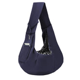 ARZQUT dog carrier sling dark blue front view for hands-free errands