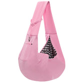 ARZQUT dog carrier sling pink showing reversible design for daily outings