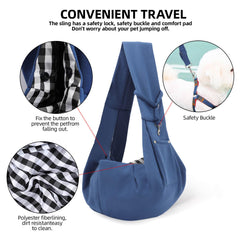 ARZQUT sling opening emphasizes easy pet insertion and secure buckle.