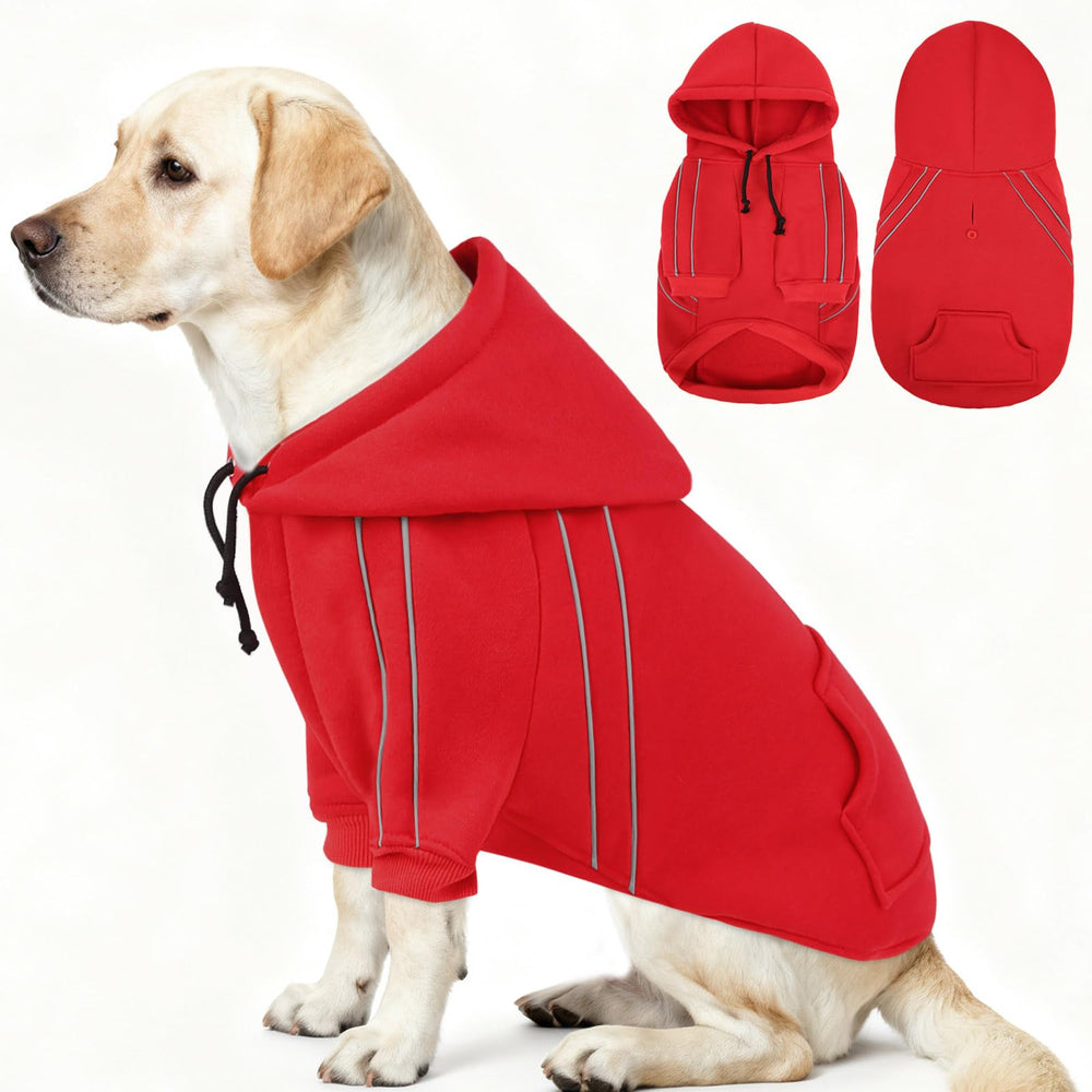 ASENKU Cozy Dog Hoodie front view highlights snug fit and warm comfort for chilly walks.