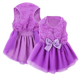 ASENKU dog dress with lace embroidery for wedding-ready photoshoots