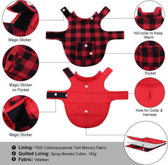 ASENKU dog winter coat waterproof layer protects during light rain.