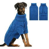 ASENKU knitted dog sweater front view shows warm, snug fit for chilly walks.