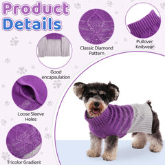 ASENKU warm dog sweater side view shows flexible fit for full movement.