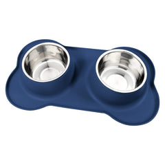 AsFrost dog bowls blue no spill set helps tidy feeding