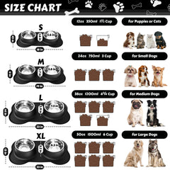 AsFrost extra-large bowls duo set for big dogs and puppies