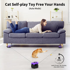 AsFrost Upgraded Interactive Cat Toy feather mouse lure encourages hunting instincts and tactile fun.