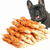 ASMPET dog chews chicken wrapped rawhide stick 1 for durable chew and dental care support.