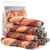 ASMPET cod skin treats packaging with resealable bag for fresh portability.