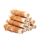 ASMPET dog bones with chicken-wrapped rawhide for durable chewing