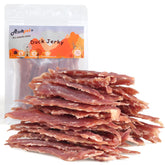 ASMPET duck jerky packaging shows protein-rich snack for dogs