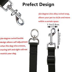 ASOCEA 3in1 coupler-lengths shows adjustable setup for single, double, or triple dogs.