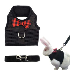 ASOCEA adjustable bunny harness mesh front view for comfortable rabbit walks