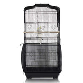 ASOCEA seed catcher netting around cage reduces floor mess and feathers