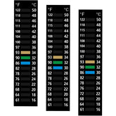 Asofelk 3pcs thermometer strip pack ready for quick temperature monitoring in aquariums.