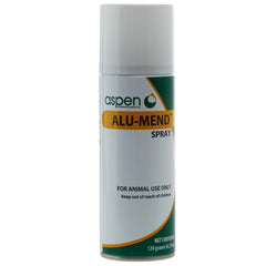 Aspen Veterinary Resources Alu-Mend spray-on bandage provides breathable wound protection.