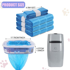 Astrallgn cat litter refill blue in-use image shows tidy handling with minimal mess during replacement.