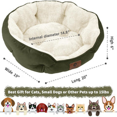 Asvin small dog bed non-slip bottom on smooth flooring.