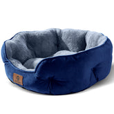 Asvin Small Dog Bed close-up shows soft Sherpa fleece for cozy naps.