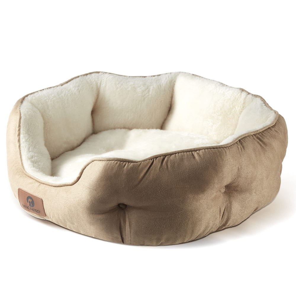 Asvin small-dog-bed-soft-sherpa offers plush, cozy naps.