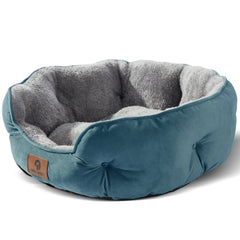 Asvin small dog bed soft Sherpa fleece for cozy naps and calm rests.