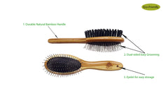 AtEase Accents deshedding bristles in action reduce loose fur during grooming