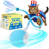 ATJATJ interactive cat balls toy side view showing rolling action for indoor play and stimulation