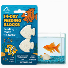 Atlantic Rush Vacation Feeder blocks in tank provide steady meals while you are away.